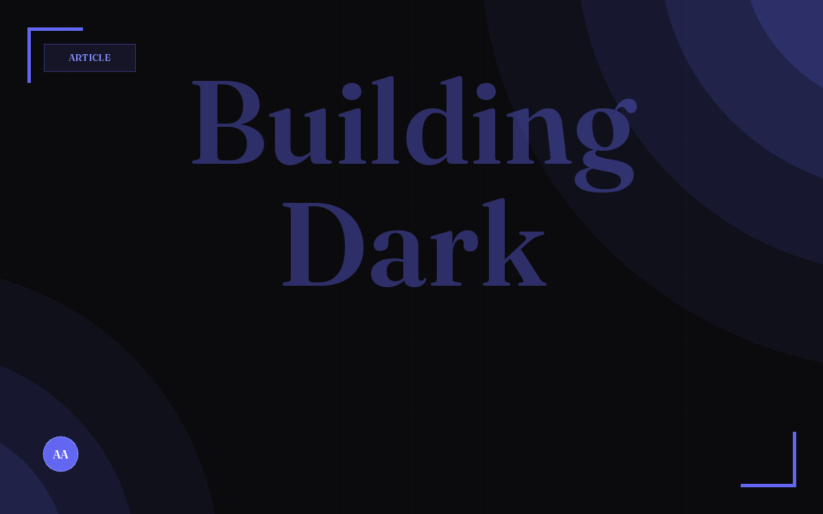 Building a Dark Design System with Tailwind CSS v4